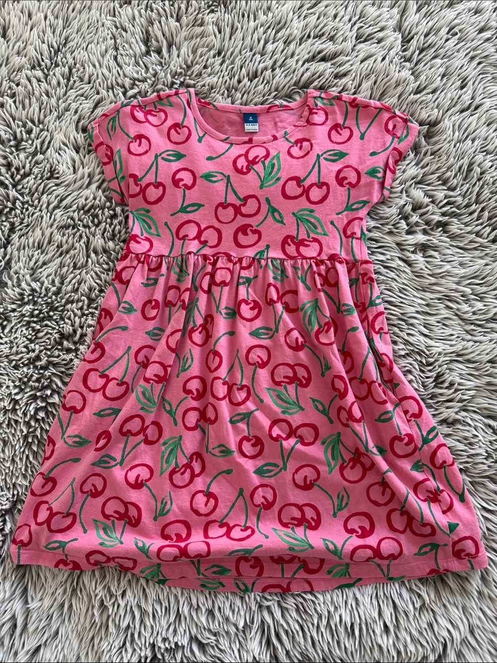 Old Navy Pink Cherry-Print Casual Dress